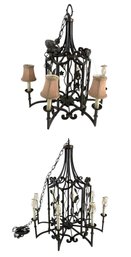 Pair Of Quoizel Wrought Iron Chandeliers - #BT