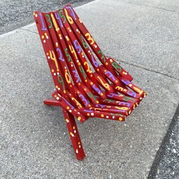 Children's Hand Painted Wood Adirondack Chair - #BR