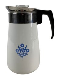 Vintage Corning Ware Blue Cornflower 9-Cup Stovetop Percolator - #S8-2