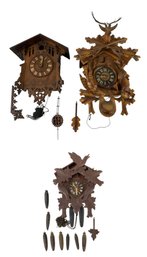 Collection Of Black Forest Germany Cuckoo Clocks - #S12-1
