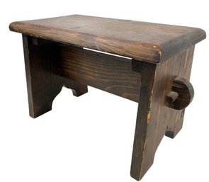 Rustic Farmhouse Wood Footstool - FF