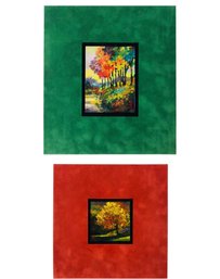 Wooded Landscape Oil On Board Paintings, Signed Denise Godbout (Canada, B. 1975) - #S12-5