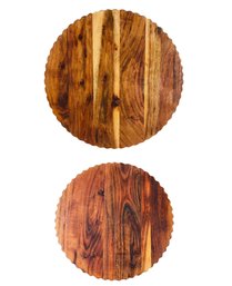 Wood Lazy Susan Rotating Charcuterie Boards (Set Of 2) - #S4-3