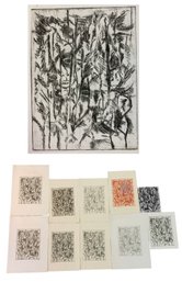 Collection Of Abstract Expressionist Etchings (set Of 10) - #S22-4