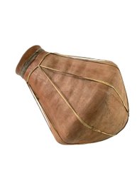 Mexican Tarahumara Leather Bound Earthenware Olla Water Jug - #S2-1