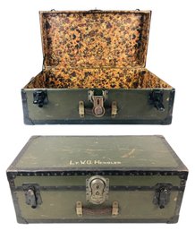 WWII Military Footlocker Inscribed Lieutenant W.G. Hensler - #S8-1