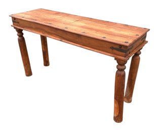 Indian-Style Rustic Wood Console Table - #SC