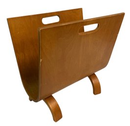 Alvar Aalto-Style Bentwood Magazine Rack - #FF