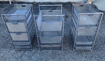 Elfa Mesh Metal Storage Drawers (Set Of 3) - #FF