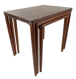 Mid-Century Modern E.W. Bach Style Danish Nesting Tables - #FF