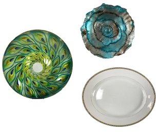 Decorative Glass Bowls & John Maddock & Sons Royal Vitreous Platter - #S4-3