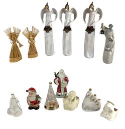 Collection Of Christmas Angels & Figures: PartyLit, Haeger, Lefton & More - #S17-3