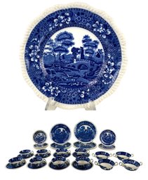 Copeland Spode's Tower Flow Blue 36-Piece Dinner Set, Made In England - #S6-1