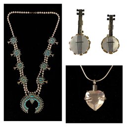 Collection Of Costume Jewelry Necklaces & Pins - #JC-L