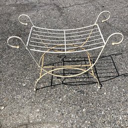Hollywood Regency Metal Vanity Stool - #BR