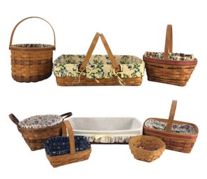 Collection Of Longaberger Baskets: Sweet Pea, Vanity, Horizon Of Hope & More - #S7-2