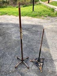 Wolf Wheeled Dress Form Stand & Cast Iron Pedestal Table Base - #RSOB