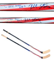 Pair Of Autographed Easton Hockey Sticks - #SW-3