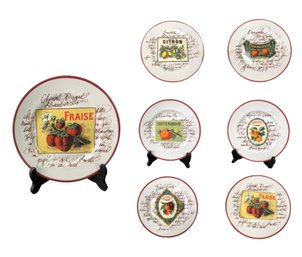 Williams-Sonoma Rosanna Harvest Market Dessert Plates (Set Of 7) - #S4-2
