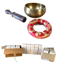 Collection Of 3.25' Tibetan Hammered Brass Sound Bowls Set Of 84 (NEW) - #S15-4