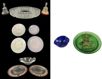 Northwood Glass/Monax Petalware/EAPG Easter Lay Plate, Millefiori Bowl & More - #S10-3