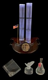 Danbury Mint Twin Towers Lighted Crystal Figure, Crystal/Glass Paperweights & More - #S16-2