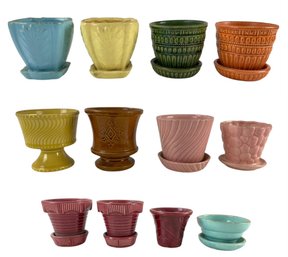 Vintage McCoy & USA Pottery Flower Pots - #S17-3