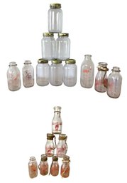 Collection Of Milk Bottles & Mason Jars - #S17-1