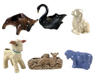 Vintage Hull, McCoy, Phil Mar, Shawnee Ceramic Animal Planters - #S14-3