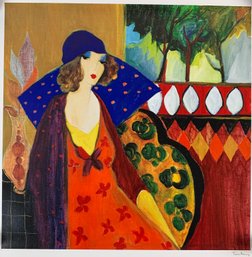 Itzchak Tarkay Indigo Chapeau Seriolithograph - #S12-6