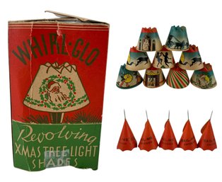 Vintage 1930s Whirl-Glo Revolving Christmas Tree Light Shades - #FS-7