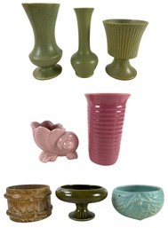 Hull Ribbed Vase, McCoy Floraline/ McCoy USA Planters & Vases - #S14-2