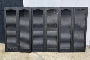 Black Vinyl Exterior Shutters (Set Of 6) - #FF