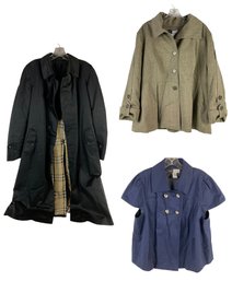 Trench Coat By Luxa D'Or, Peacoat & Double Breasted Suit Jacket By Chloe Dao - #S2-1