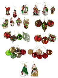 Balsam Hill Mistletoe & Holly Ornament Set With Original Boxes - #S9-1