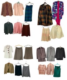 Collection Of Vintage Women's Clothing: Pendleton, 100% Silk, Corduroy, Wool & More - #S4-4