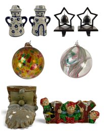 Boleslawiec Polish Pottery Shakers, Santa Boot Succulent Planter, Blown Glass Ornaments & More - #S4-2
