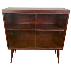 Mid-Century Modern Glass Front Display Cabinet / Bookcase - #BM