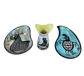 Southwestern Mana & Ashrama Pottery & Studio Anna Australia Indigenous Vase - #S1-4