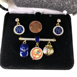 New York Yankees Earring & Pin Set - #JC-L