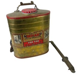 Vintage Smith Indian No. 90 Backpack Fire Pump Extinguisher With Air Cooled Tank - #S13-1