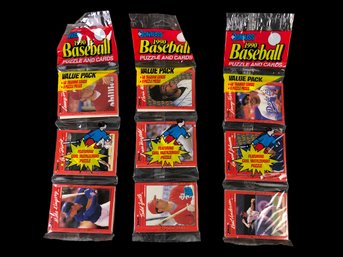1990 Donruss Baseball Puzzle & Cards (Set Of 3 Packs) - #S1-3