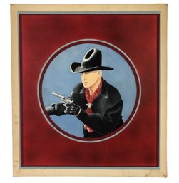 Mid-Century Hopalong Cassidy Cowboy Illustration Gouache On Board - #2