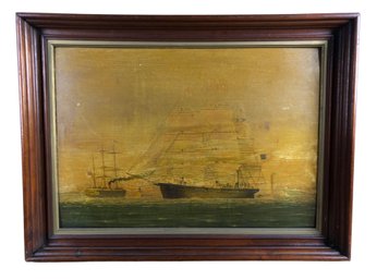 'Sunset In Boston Harbor' Framed Print - #A9