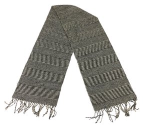 V. Fraas Cashmink Houndstooth Pattern Scarf (Made In Germany) - #S8-3