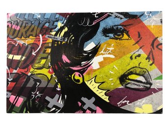 Dan Monteavaro 'Left Of Yes' Pop Art Canvas Art Print - #SW-7