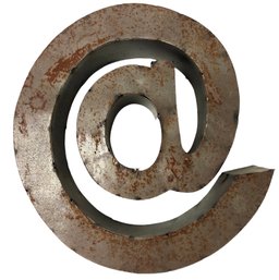 Distressed Tin Decorative Letter Block 3D Metal Art - #S1-1