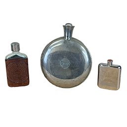Cello Hot Water Bottle A.S. Campbell Co, Jameson & Mexican Leather Covered Flask - #S10-3