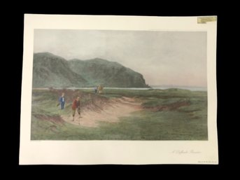 'A Difficult Bunker' Hand Colored Engraving Reproduction By Old World Prints Ltd. - #S28-2