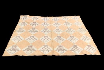 Vintage Basket Pattern Quilt - #S15-3